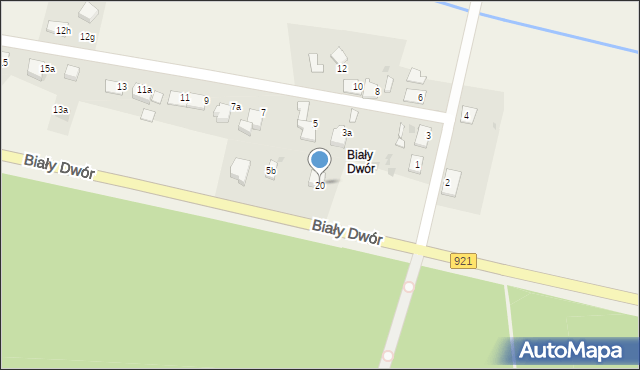 Rudy, Biały Dwór, 20, mapa Rudy