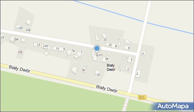 Rudy, Biały Dwór, 5, mapa Rudy