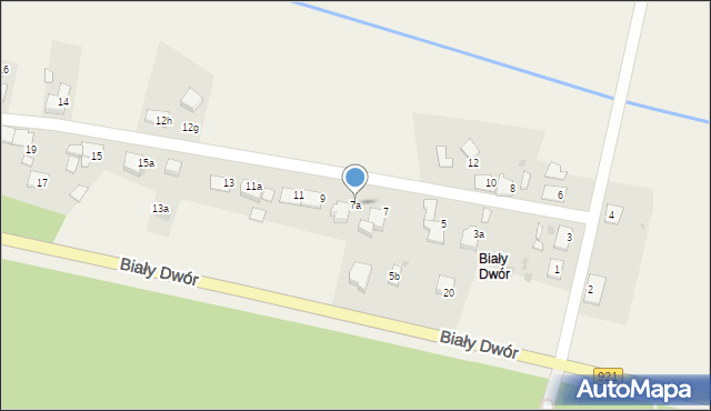 Rudy, Biały Dwór, 7a, mapa Rudy