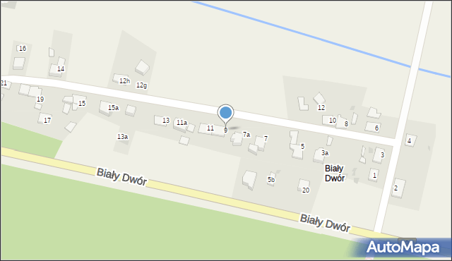 Rudy, Biały Dwór, 9, mapa Rudy