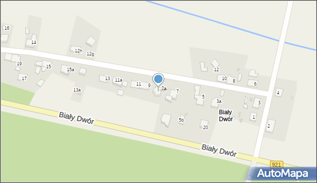 Rudy, Biały Dwór, 9A, mapa Rudy