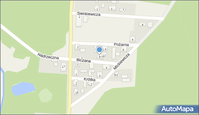 Ruszów, Biczana, 3, mapa Ruszów