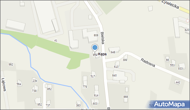 Rybarzowice, Bielska, 854, mapa Rybarzowice