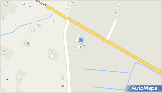 Rymanów, Bieleckiego, dr., 19A, mapa Rymanów