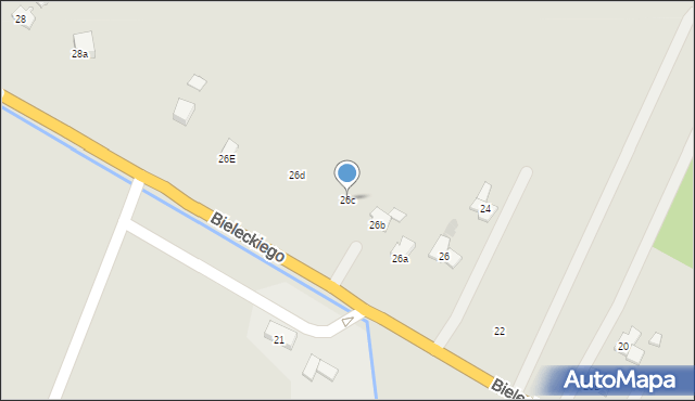 Rymanów, Bieleckiego, dr., 26c, mapa Rymanów
