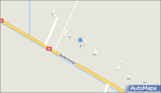 Rymanów, Bieleckiego, dr., 28, mapa Rymanów