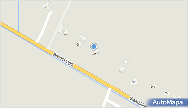 Rymanów, Bieleckiego, dr., 28a, mapa Rymanów