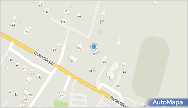 Rymanów, Bieleckiego, dr., 8f, mapa Rymanów