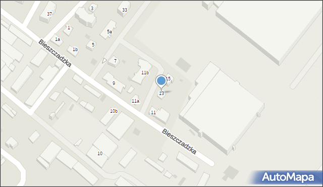 Rzeszów, Bieszczadzka, 13, mapa Rzeszów