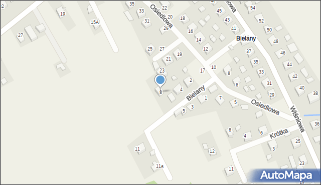 Rzezawa, Bielany, 8, mapa Rzezawa