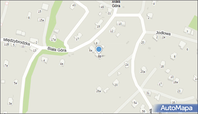 Sanok, Biała Góra, 8B, mapa Sanok