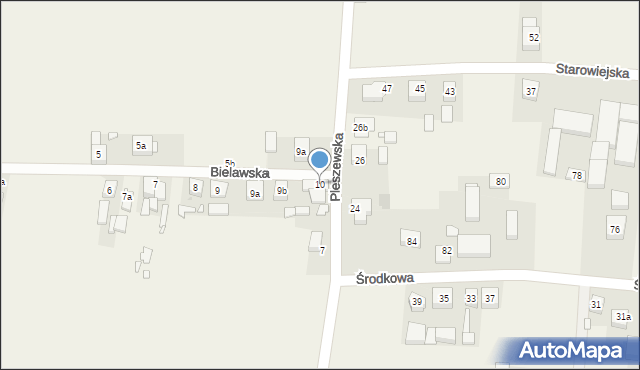 Skalmierzyce, Bielawska, 10, mapa Skalmierzyce