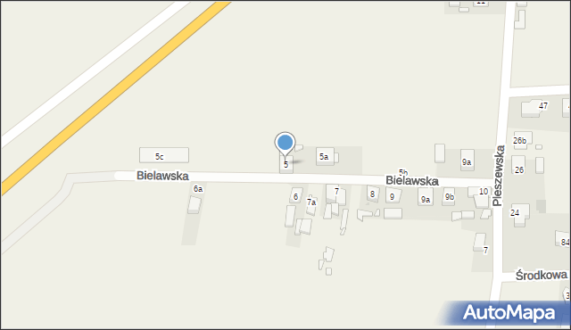 Skalmierzyce, Bielawska, 5, mapa Skalmierzyce