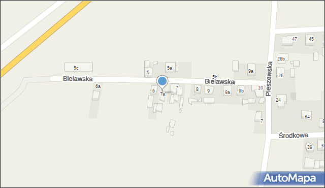 Skalmierzyce, Bielawska, 7a, mapa Skalmierzyce