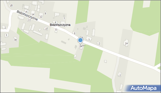 Skarbka, Bidzińszczyzna, 1A, mapa Skarbka