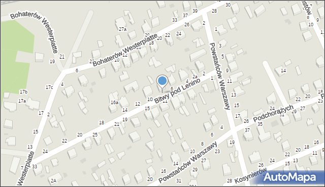 Skierniewice, Bitwy pod Lenino, 8, mapa Skierniewic