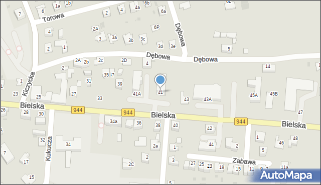 Skoczów, Bielska, 41, mapa Skoczów