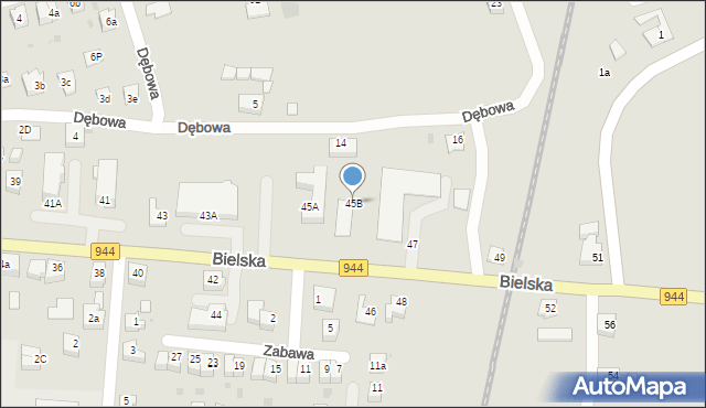 Skoczów, Bielska, 45B, mapa Skoczów