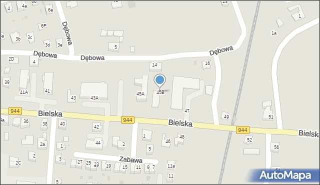 Skoczów, Bielska, 45B, mapa Skoczów