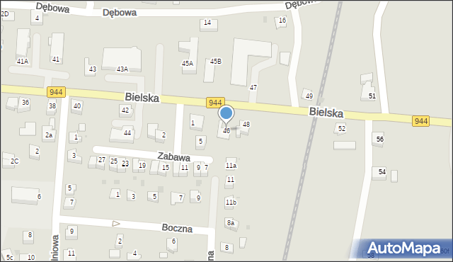 Skoczów, Bielska, 46, mapa Skoczów