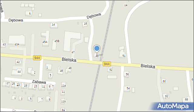 Skoczów, Bielska, 49, mapa Skoczów