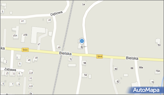 Skoczów, Bielska, 51, mapa Skoczów