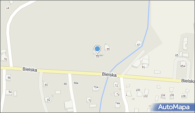 Skoczów, Bielska, 53, mapa Skoczów