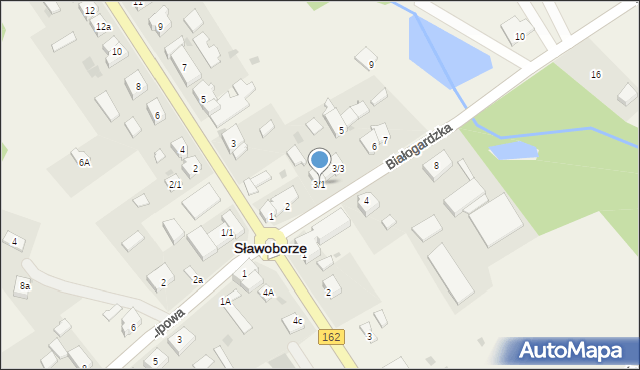 Sławoborze, Białogardzka, 3/1, mapa Sławoborze