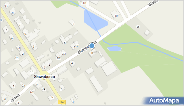 Sławoborze, Białogardzka, 8, mapa Sławoborze