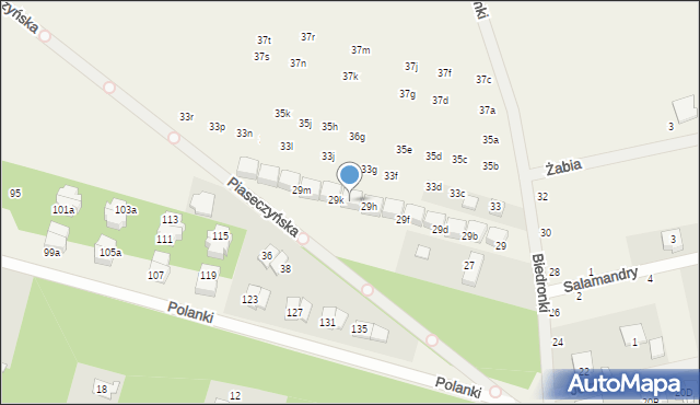 Słomin, Biedronki, 29j, mapa Słomin