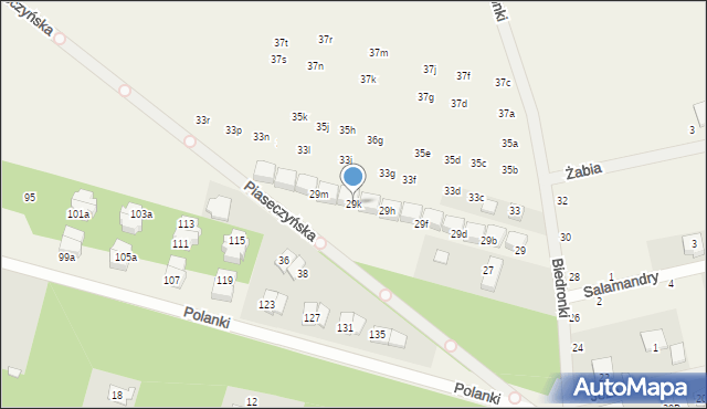 Słomin, Biedronki, 29k, mapa Słomin