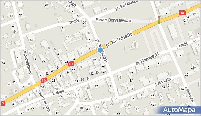 Sokółka, Białostocka, 1, mapa Sokółka