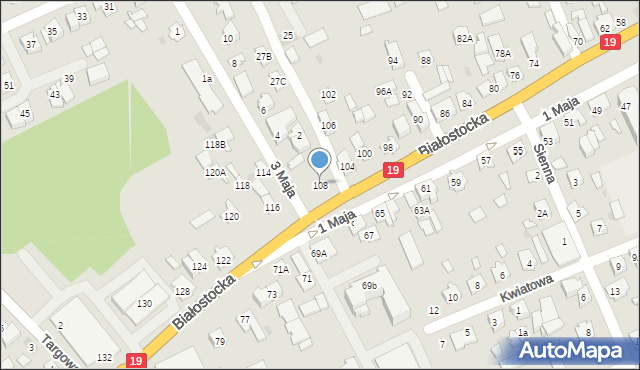 Sokółka, Białostocka, 108, mapa Sokółka