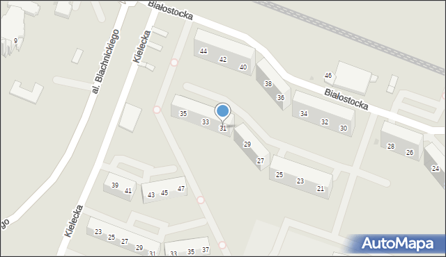 Sosnowiec, Białostocka, 31, mapa Sosnowca