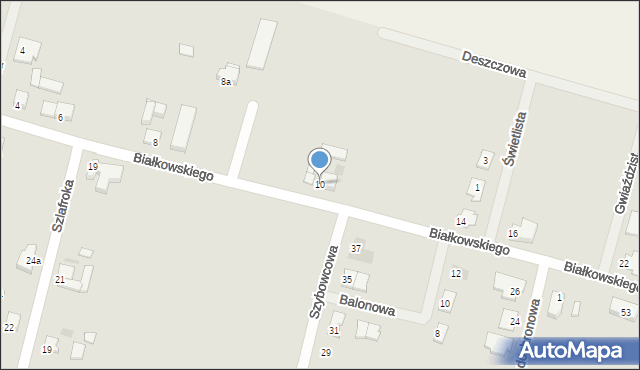 Środa Wielkopolska, Białkowskiego, 10, mapa Środa Wielkopolska