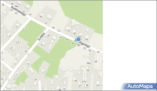 Stężyca, Bielińskiego Edwarda, ks. prał., 50, mapa Stężyca