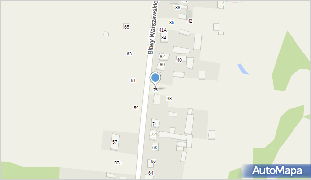 Strachów, Bitwy Warszawskiej 1920 r., 76, mapa Strachów