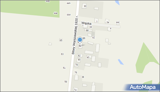Strachów, Bitwy Warszawskiej 1920 r., 84, mapa Strachów