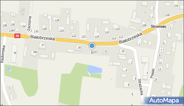 Stromiec, Białobrzeska, 33, mapa Stromiec