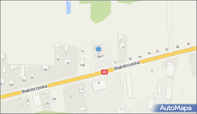 Stromiec, Białobrzeska, 74A, mapa Stromiec