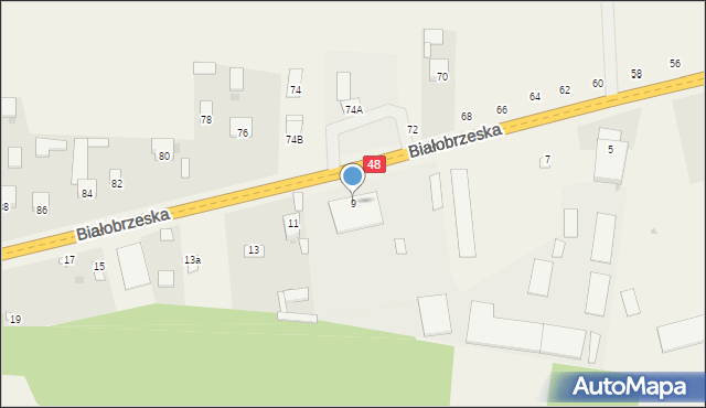 Stromiec, Białobrzeska, 9, mapa Stromiec