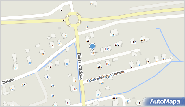 Strzyżów, Bieszczadzka, 13, mapa Strzyżów