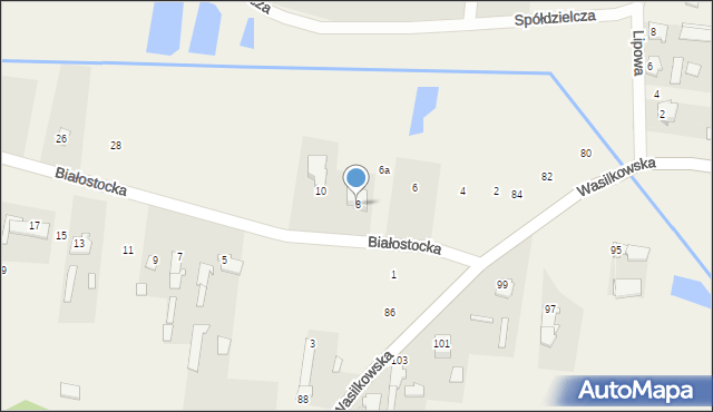 Studzianki, Białostocka, 8, mapa Studzianki