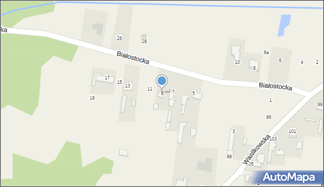 Studzianki, Białostocka, 9, mapa Studzianki