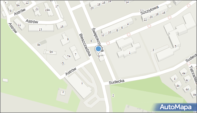 Świętochłowice, Bieszczadzka, 4, mapa Świętochłowice