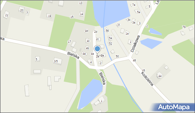 Szczawin, Bielska, 2a, mapa Szczawin