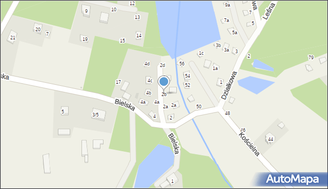 Szczawin, Bielska, 2b, mapa Szczawin