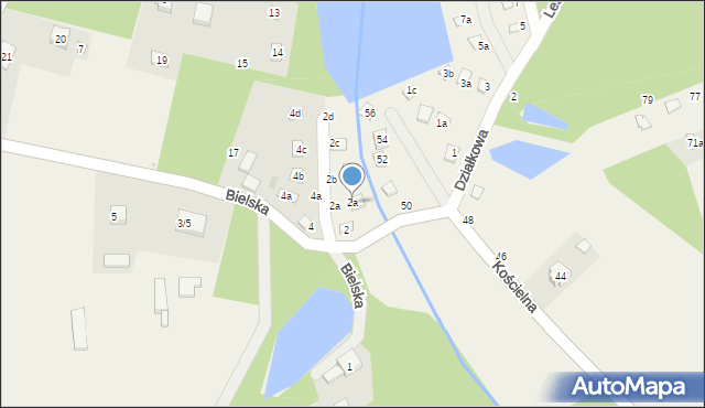 Szczawin, Bielska, 2a, mapa Szczawin