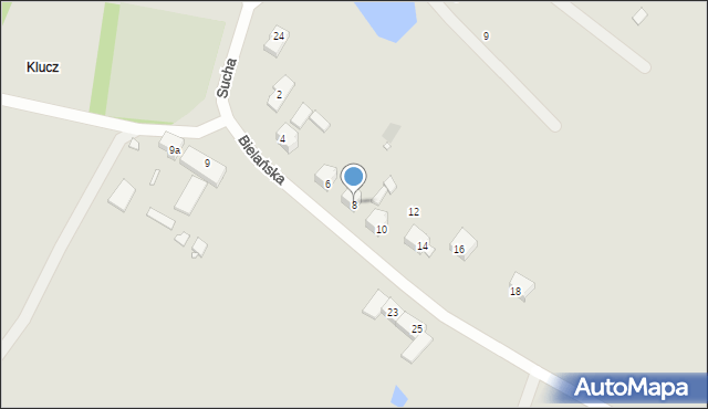 Szczecin, Bielańska, 8, mapa Szczecina