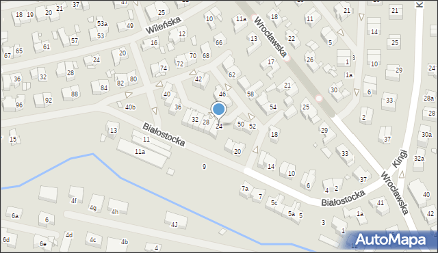 Szczecin, Białostocka, 24, mapa Szczecina
